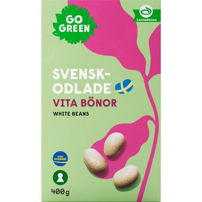 GoGreen Svenskodlade Vita Bönor 400g – från GoGreen – 32 kr – hos Delitea