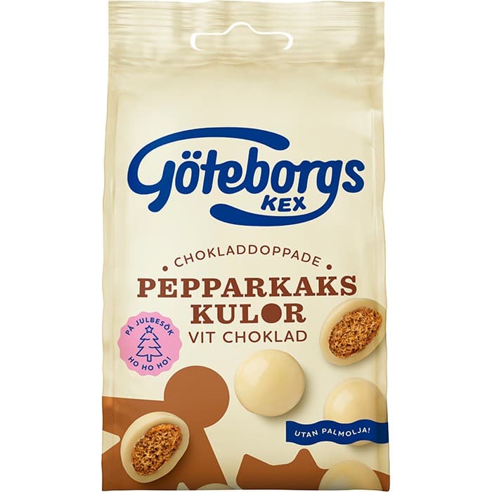 Göteborgs Kex Pepparkakskulor Vit Choklad 120g