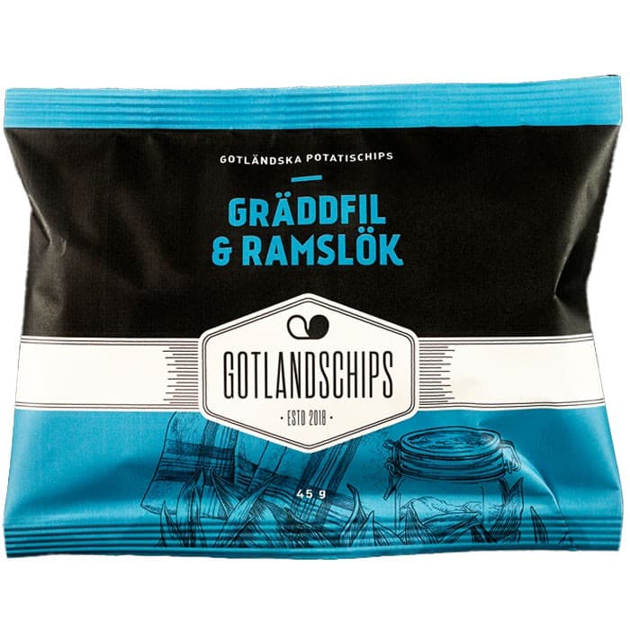 Gotlandschips Gräddfil & Ramslök 40g