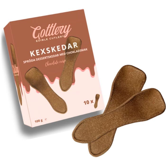 Gottlerys Ätbara Kexskedar Chocolate Crisp 10-pack från Gottlerys Kexskedar – köp hos Delitea