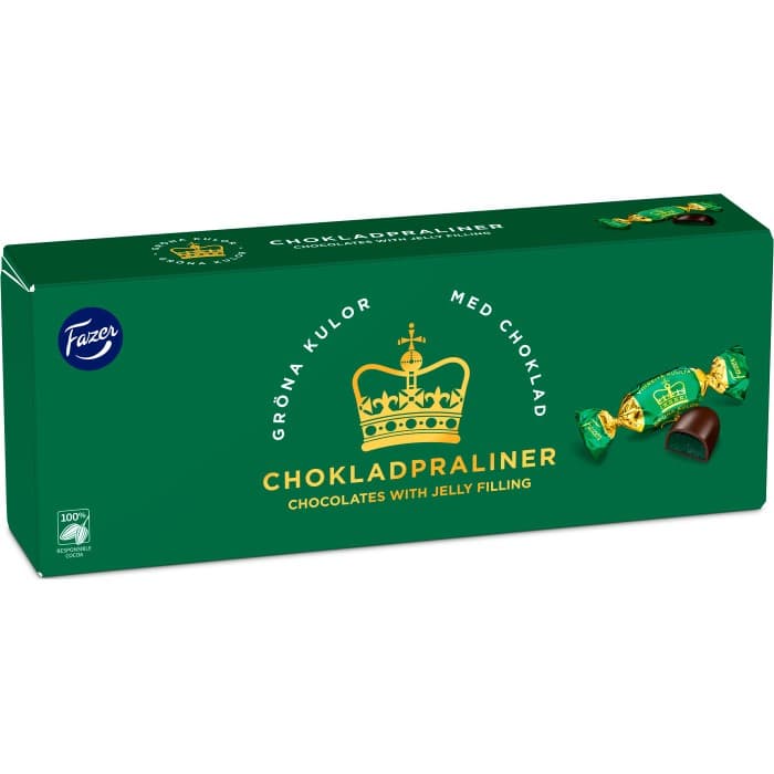 Fazer Gröna Kulor Chokladpraliner 250g
