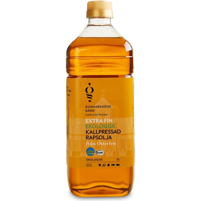 Gunnarshögs Gård Kallpressad Rapsolja EKO 2L – från Gunnarshögs Gård – 119 kr – hos Delitea