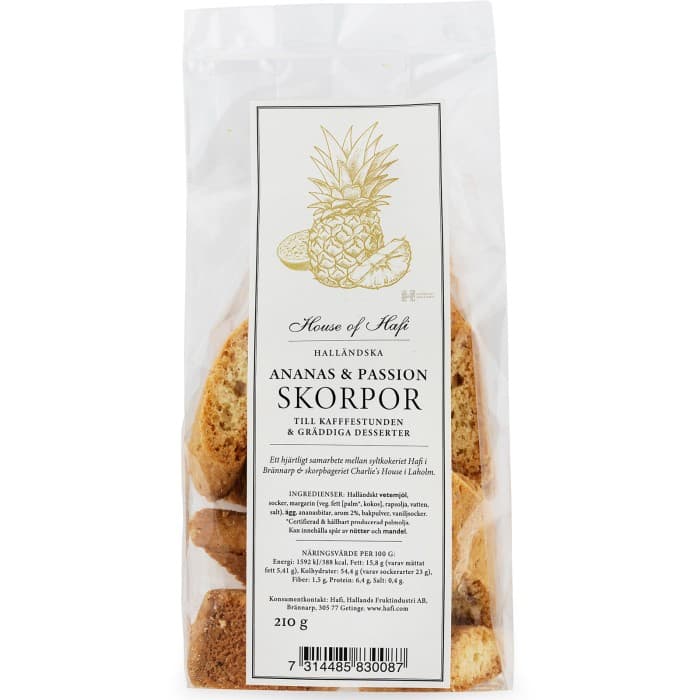 Hafi Skorpor Ananas & Passion 210g – från Hafi – 65 kr – hos Delitea
