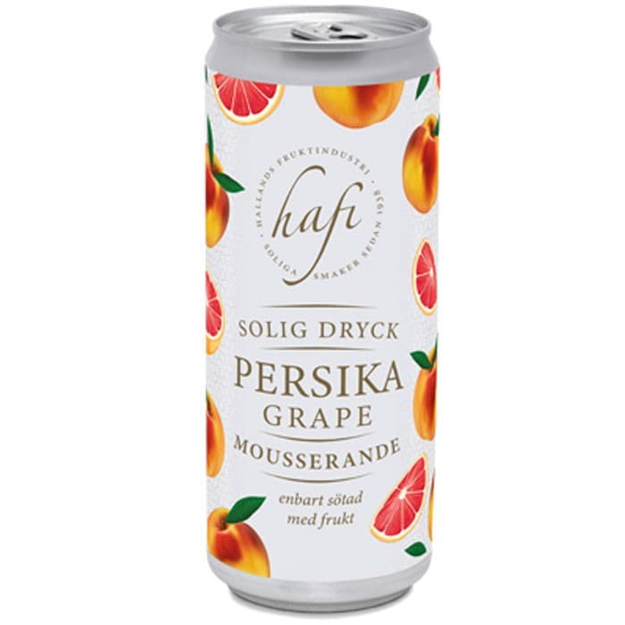 Hafi Persika & Grape Mousserande Dryck 330ml – från Hafi – 33 kr – hos Delitea