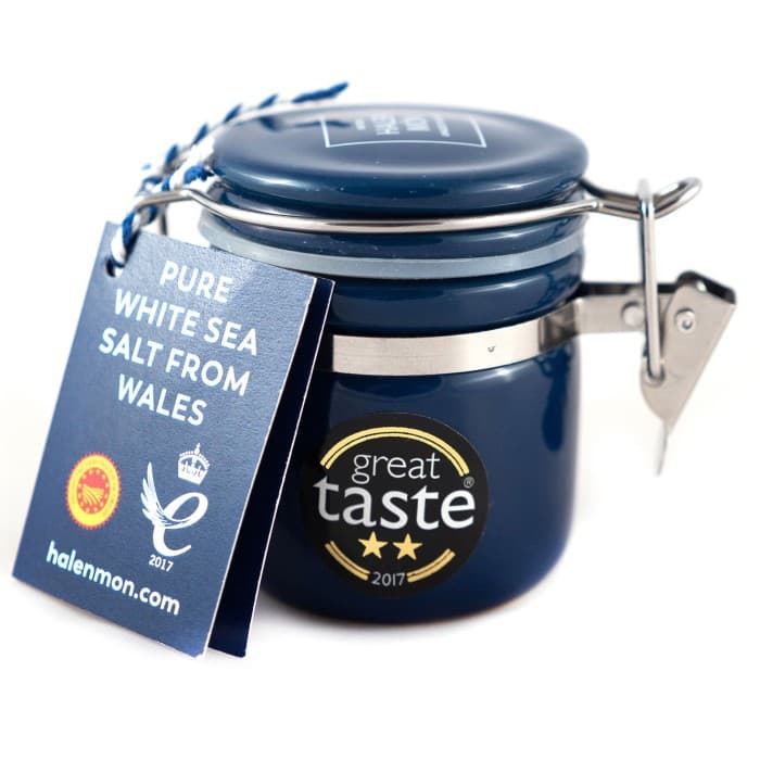 Halen Môn Pure Sea Salt Blå Keramikbehållare 15g