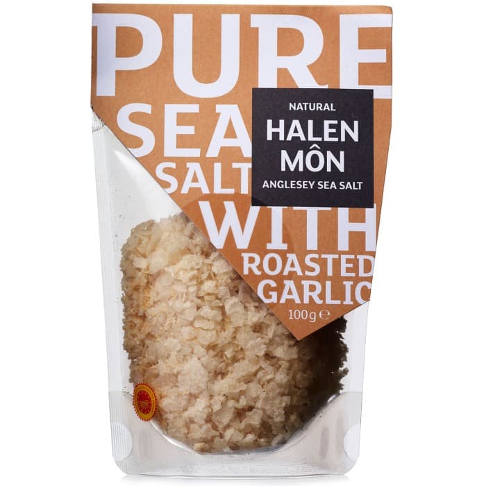 Halen Môn Roasted Garlic Salt Påse 100g – från Halen Môn – 115 kr – hos Delitea