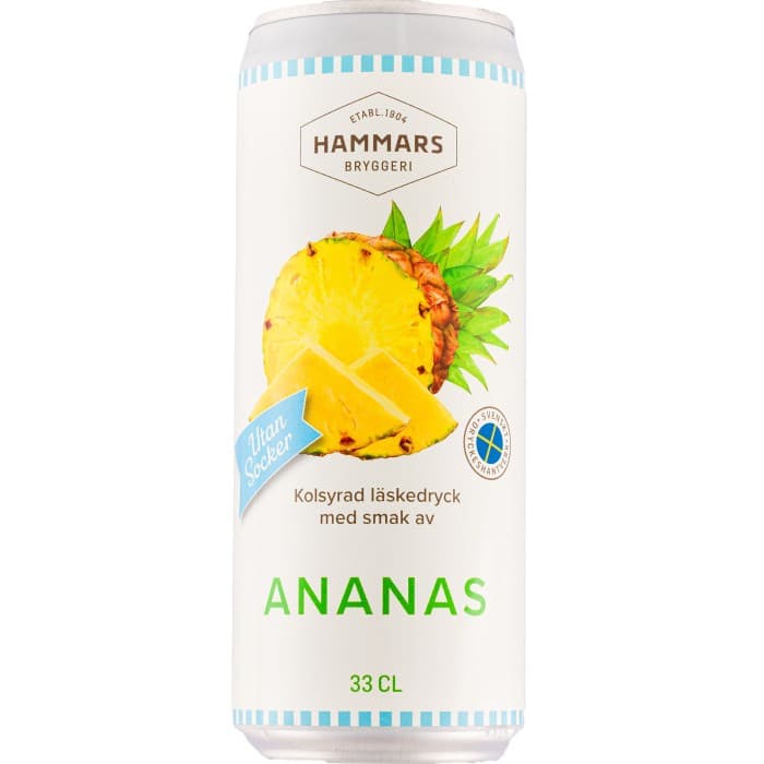 Hammars Bryggeri Ananas Sockerfri 330ml – från Hammars Bryggeri – 19 kr – hos Delitea