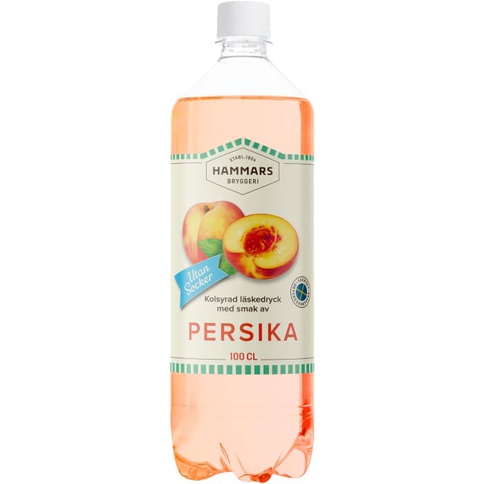 Hammars Bryggeri Persika utan Socker PET 100cl – från Hammars Bryggeri – 21 kr – hos Delitea