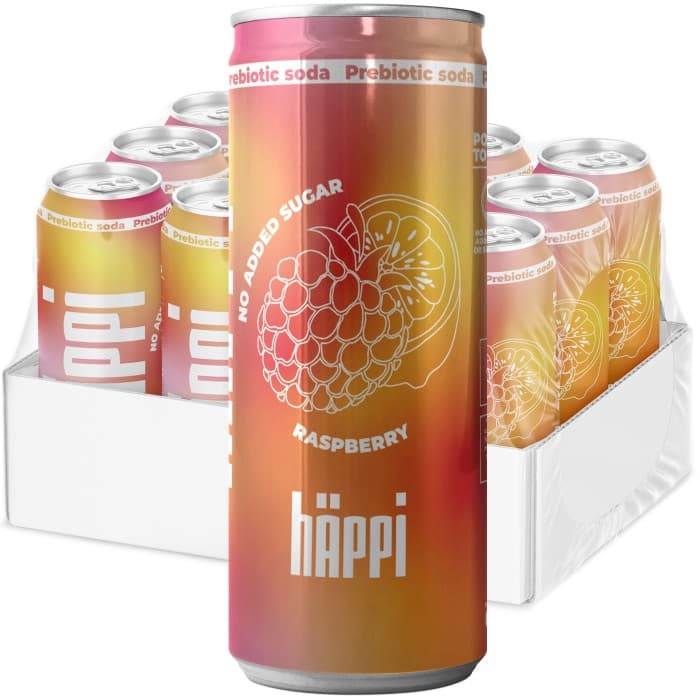 hÄppi Prebiotisk Läsk Hallon 12x33cl – från hÄppi – 319 kr – hos Delitea