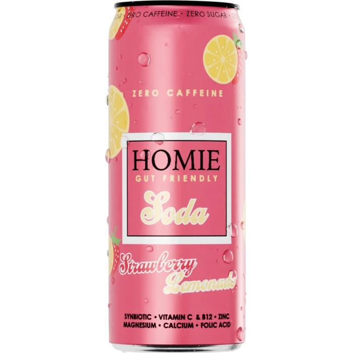 Homie Soda Strawberry/Lemonade 33cl – från Homie – 23 kr – hos Delitea