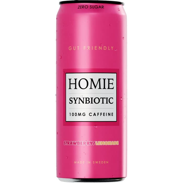 Homie Synbiotic Strawberry/Lemonade 33cl – från Homie – 21 kr – hos Delitea