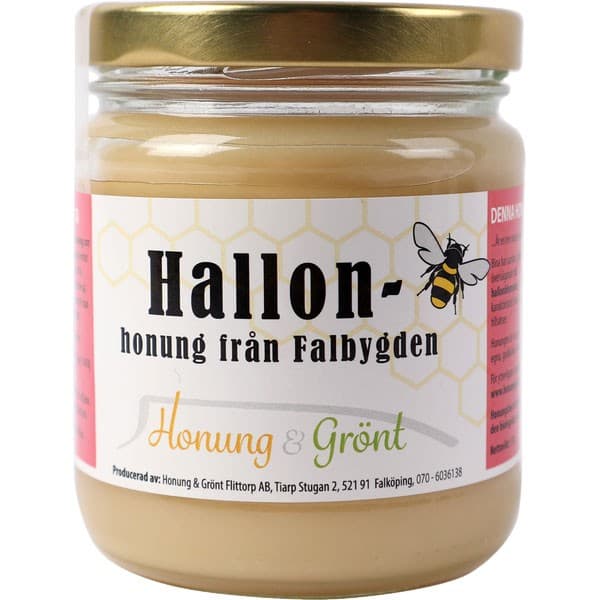Honung & Grönt Hallonhonung från Falbygden 350g – från Honung & Grönt – 110 kr – hos Delitea