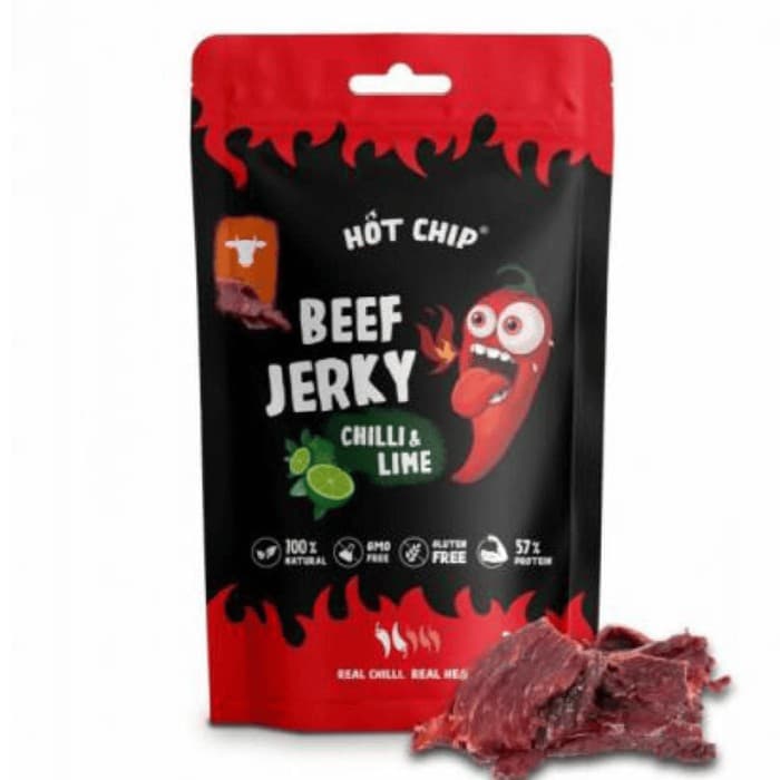 Hot Chip Beef Jerky Chili Lime 25g – från Hot Chip – 55 kr – hos Delitea