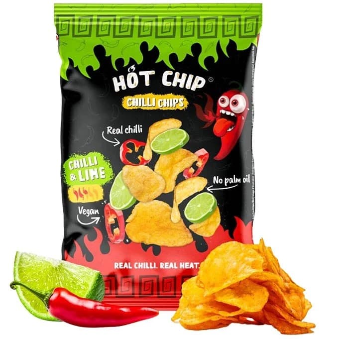 Hot Chip Chips Chili Lime 90g – från Hot Chip – 30 kr – hos Delitea