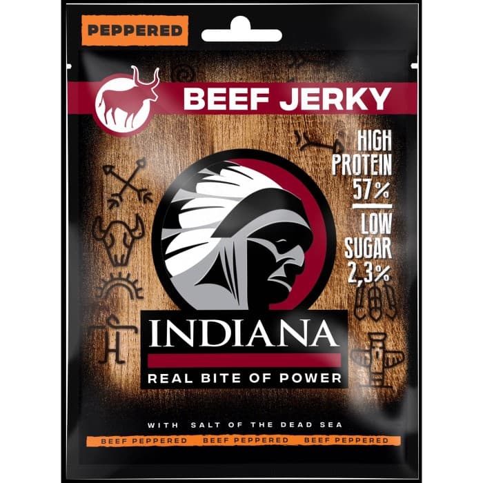 Indiana Jerky Beef Jerky Peppered 25g