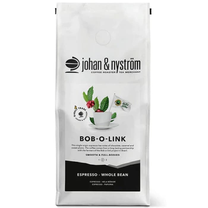 Johan & Nyström Bob-o-Link Espresso Hela Bönor 500g – från Johan & Nyström – 175 kr – hos Delitea