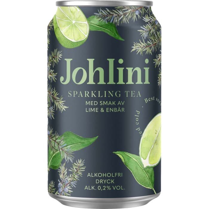 Johlini Sparkling Tea Lime & Enbär 33cl från Johlini – köp hos Delitea
