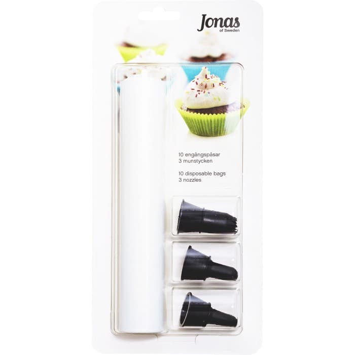 Jonas Spritspåse 3 munstycken 10 påsar