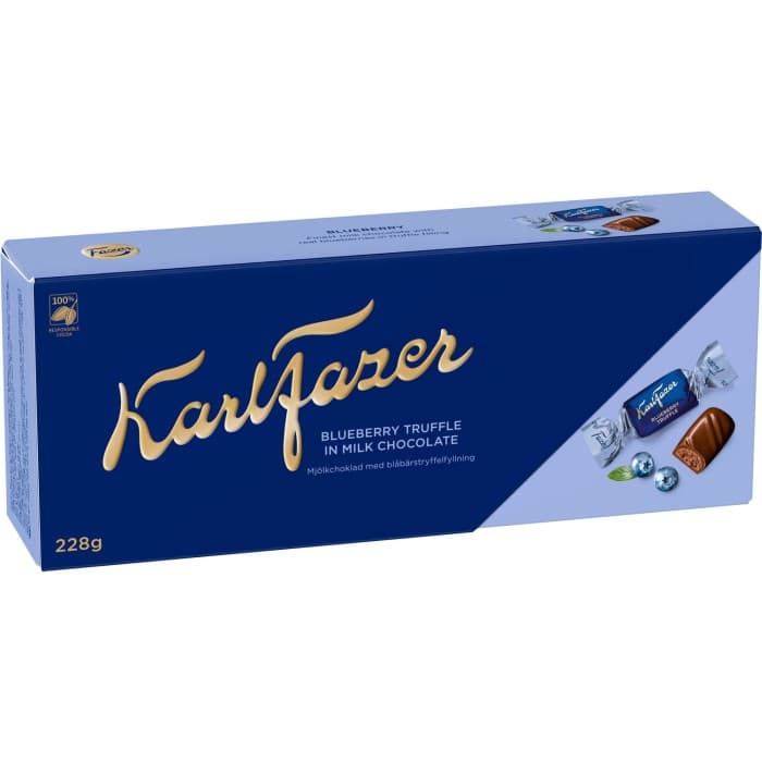 Karl Fazer Blåbärstryffel 228g från Fazer – köp hos Delitea