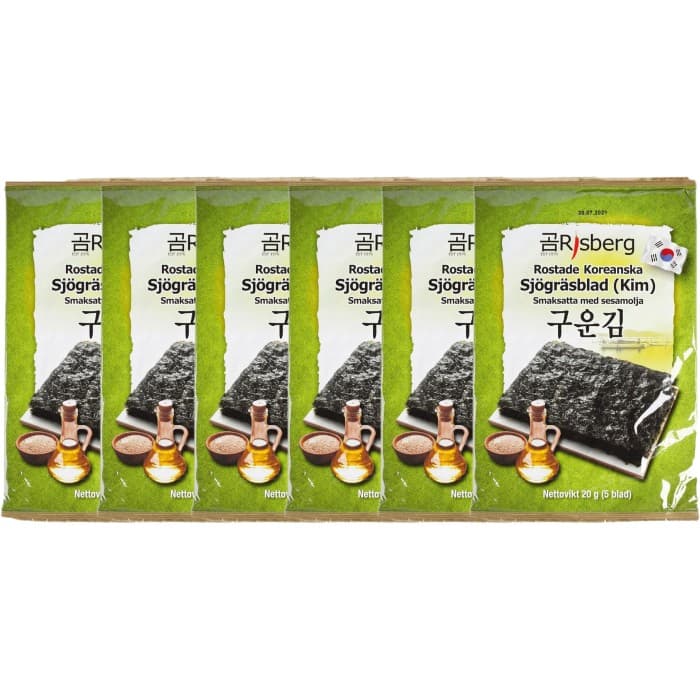Kim Koreanska Rostade Noriblad 6x20g