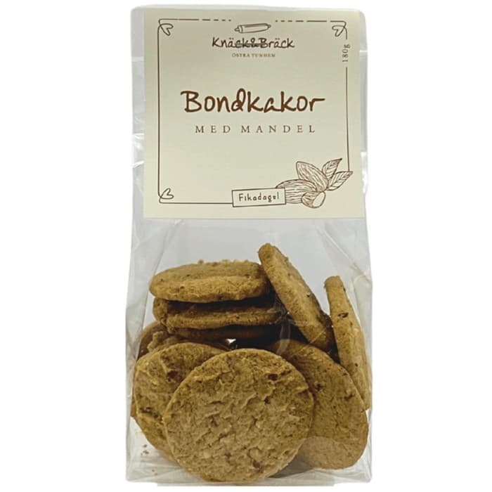 Knäck & Bräck Bondkakor med Mandel 180g – från Knäck & Bräck – 65 kr – hos Delitea