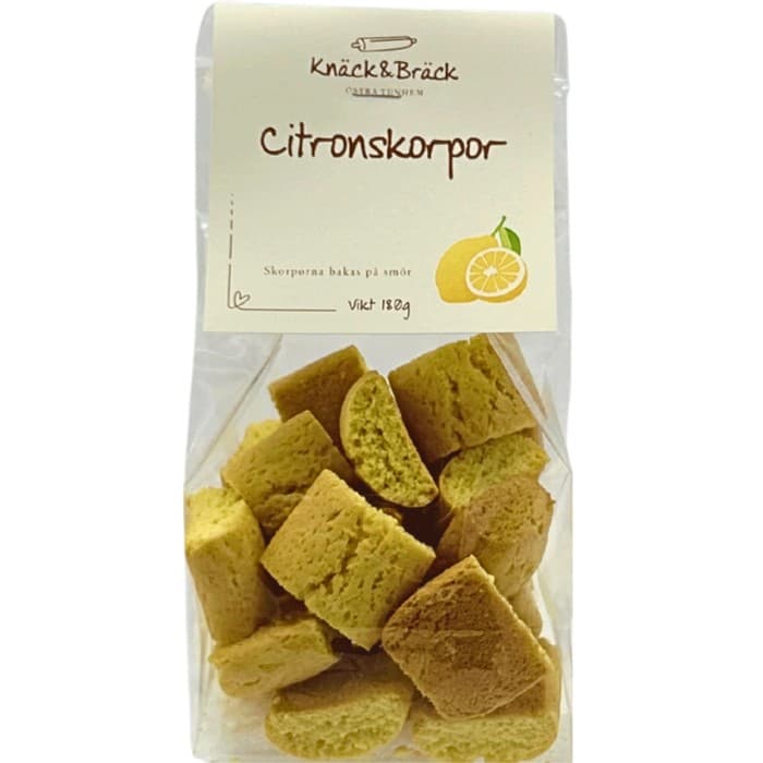 Knäck & Bräck Citronskorpor 180g – från Knäck & Bräck – 65 kr – hos Delitea