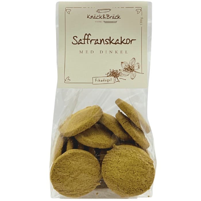 Knäck & Bräck Saffranskakor med Dinkel 180g – från Knäck & Bräck – 65 kr – hos Delitea