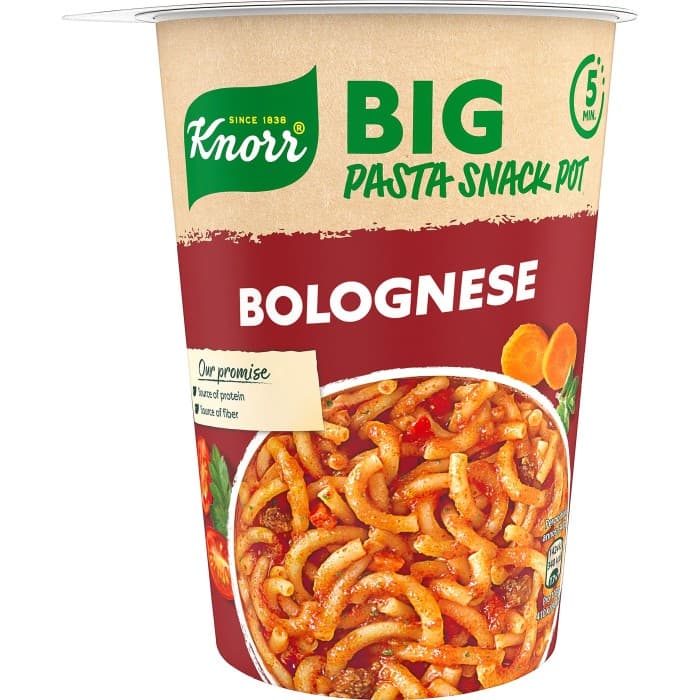 Knorr Pasta Snack Pot Bologonese BIG 88g – från Knorr – 25 kr – hos Delitea