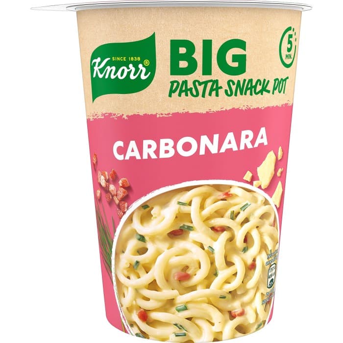 Knorr Pasta Snack Pot Carbonara BIG 92g från Knorr – köp hos Delitea