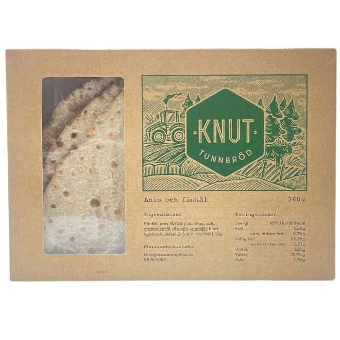 KNUT Tunnbröd Anis & Fänkål 260g – från KNUT – 65 kr – hos Delitea