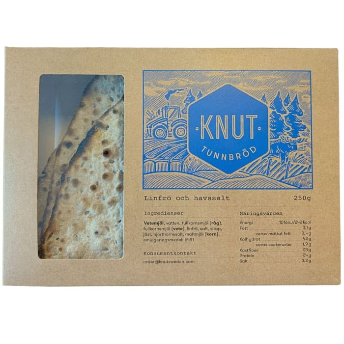 KNUT Tunnbröd Linfrö med Havssalt 250g – från KNUT – 65 kr – hos Delitea