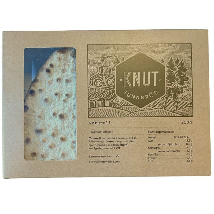 KNUT Tunnbröd Naturell 250g – från KNUT – 65 kr – hos Delitea