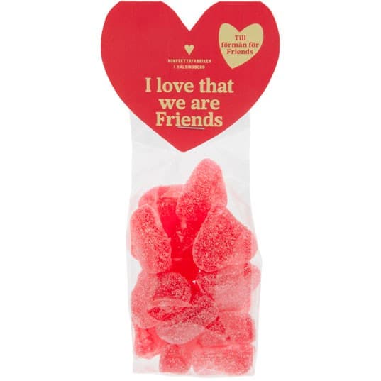 Konfektyrfabriken I Love That We Are Friends 150g från Konfektyrfabriken i Hälsingborg – köp hos Delitea