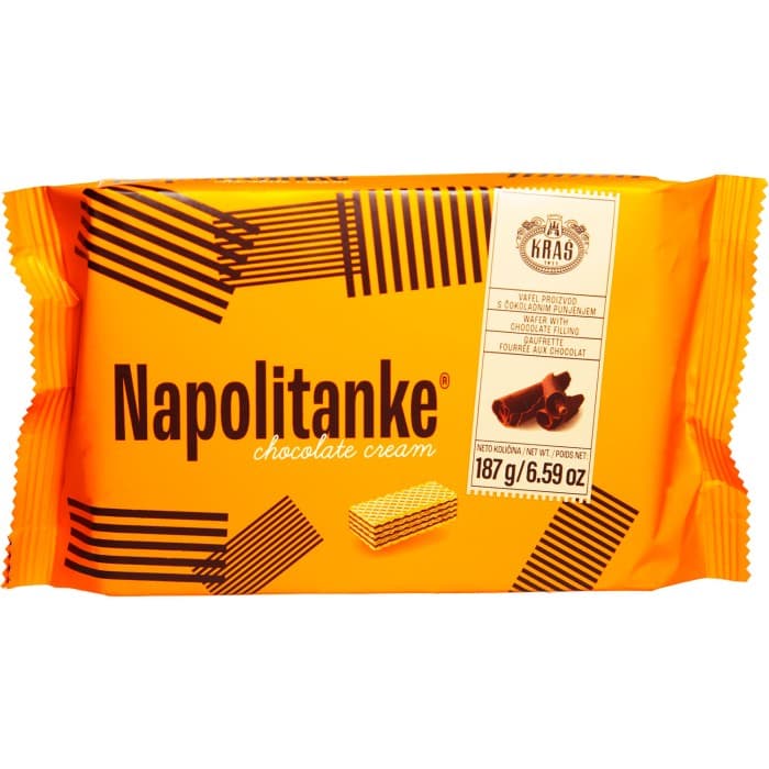 Kras Napolitanke Wafers Chocolate Cream 187g från Kras – köp hos Delitea