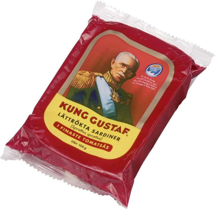 Kung Gustaf Sardiner i Tomat 106g