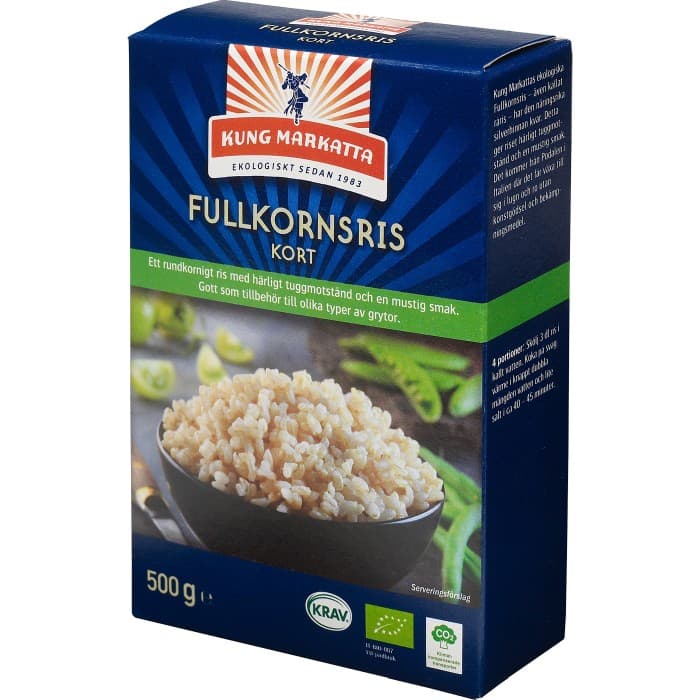 Kung Markatta Fullkornsris Kort KRAV 500g från Kung Markatta – köp hos Delitea