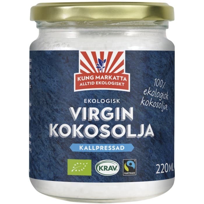 Kung Markatta Ekologisk Kallpressad Virgin Kokosolja 220ml – från Kung Markatta – 62 kr – hos Delitea