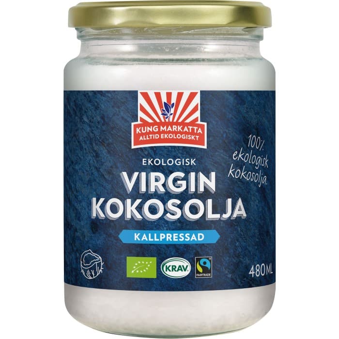 Kung Markatta Ekologisk Kallpressad Virgin Kokosolja 480ml – från Kung Markatta – 109 kr – hos Delitea