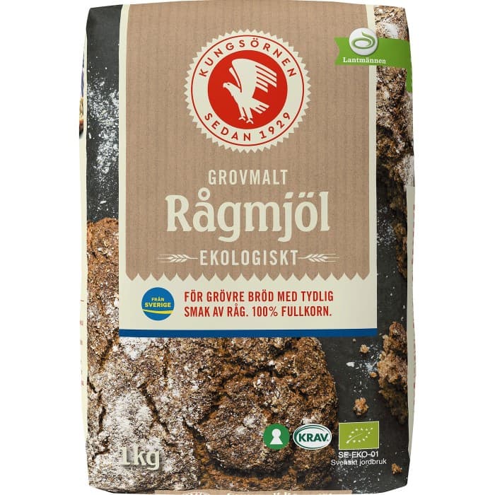 Kungsörnen Grovt Rågmjöl 1kg