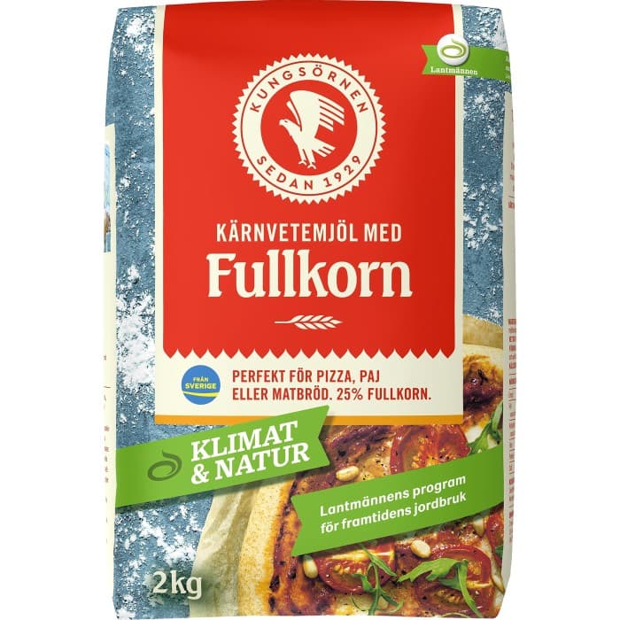 Kungsörnen Kärnvetemjöl Fullkorn 2kg