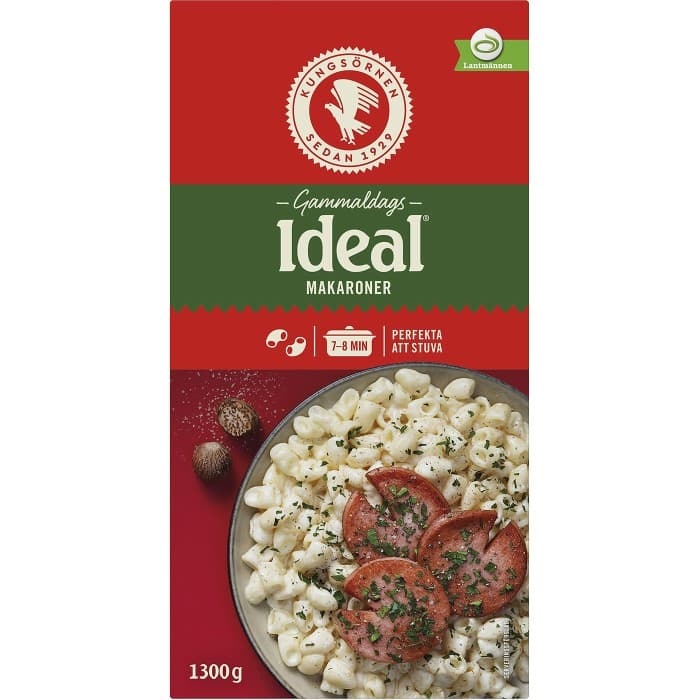 Kungsörnen Pasta Gammaldags Idealmakaroner 1,3kg – från Kungsörnen – 30 kr – hos Delitea