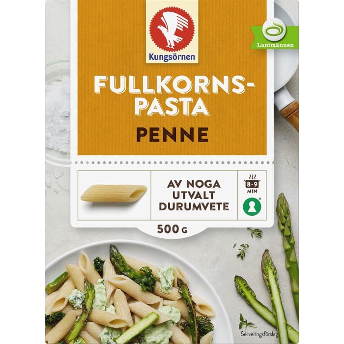 Kungsörnen Pasta Penne Fullkorn 500g