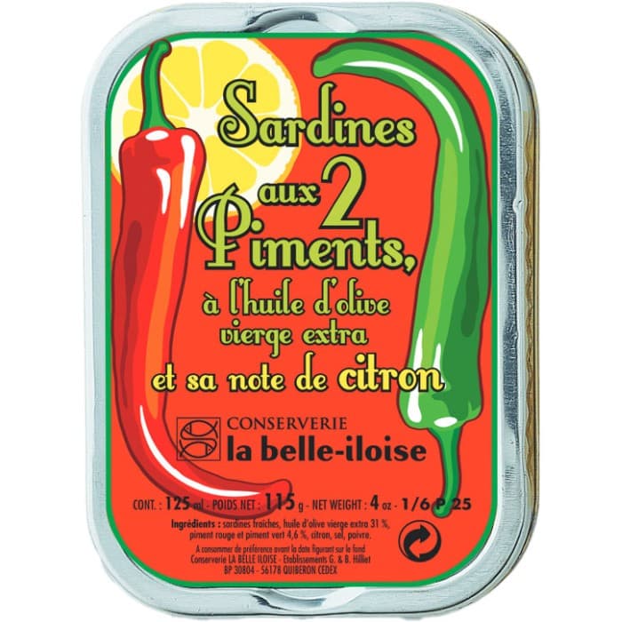 La Belle-Iloise Sardiner Chili & Citron 115g från La Belle-Iloise – köp hos Delitea