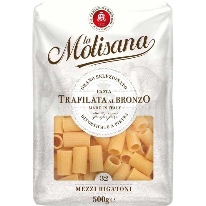 La Molisana Mezzi Rigatoni Pasta 500g från La Molisana – köp hos Delitea
