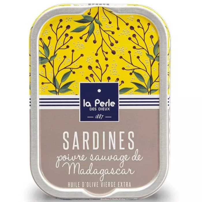 La Perle des Dieux Sardiner med Vildpeppar 115g – från La Perle des Dieux – 84 kr – hos Delitea