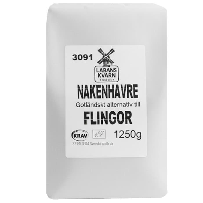 Labans Kvarn Nakenhavreflingor Gryn 1250g – från Labans Kvarn – 56 kr – hos Delitea