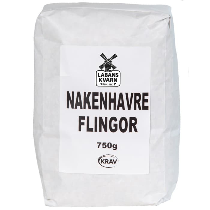 Labans Kvarn Nakenhavreflingor Krav 750g