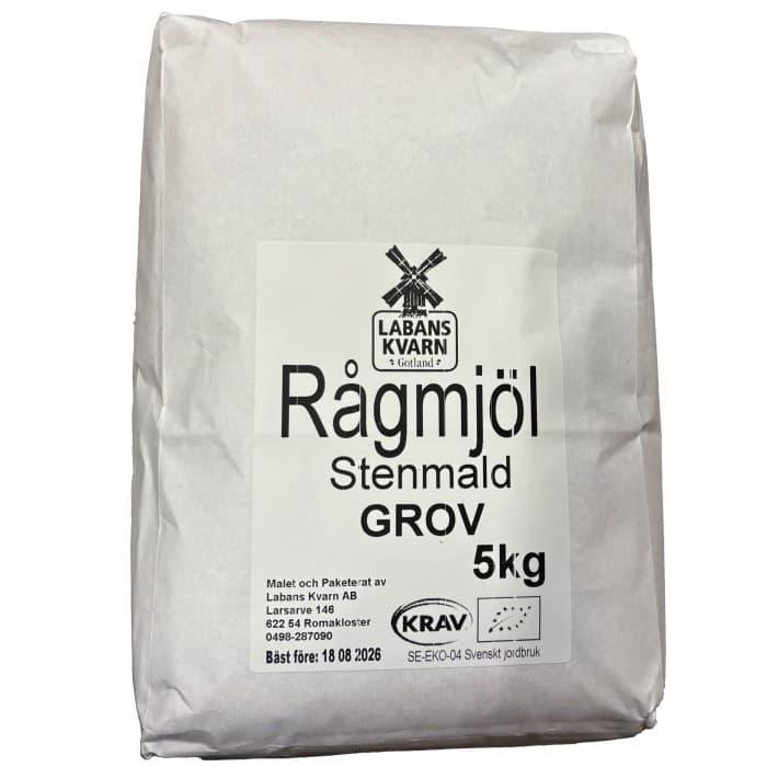 Labans Kvarn Rågmjöl Stenmalet Grov 5kg