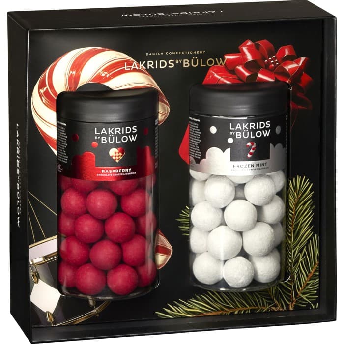 Lakrids by Bülow Black Box Crispy Raspberry & Frozen Mint 2x270g