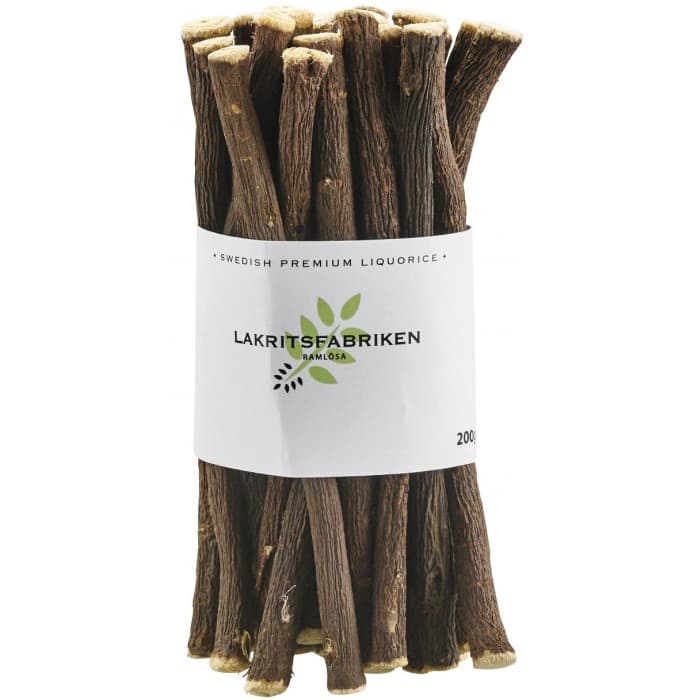 Lakritsfabriken Ekologiska Lakritsrötter 200g – från Lakritsfabriken i Ramlösa – 189 kr – hos Delitea